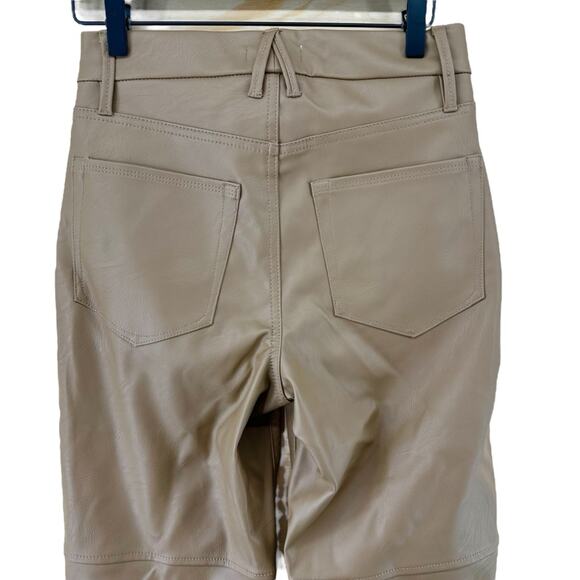 NWT Good American Women Better Than Leather Good Boy Pant Warm Caramel sz 2/26 - Picture 6 of 15